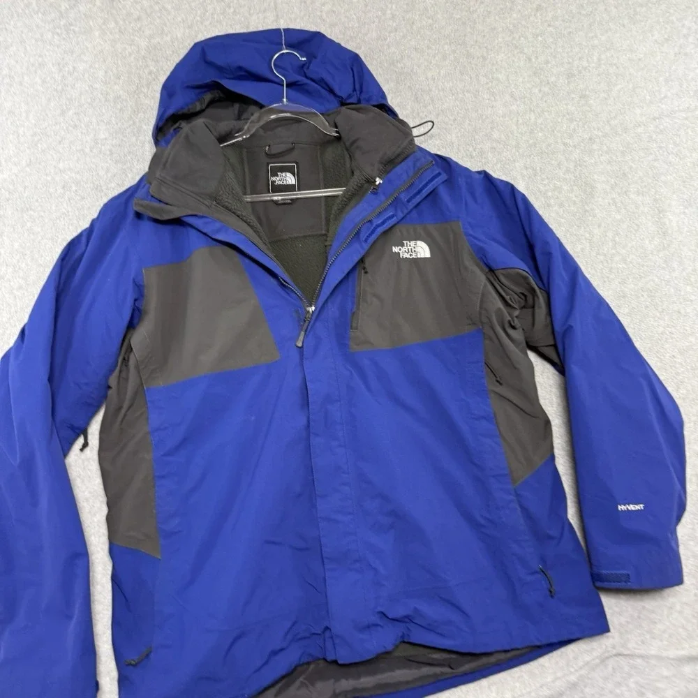 The North Face Hyvent  2 in 1 Snow Jacket Blue Mens XL Hoodie Layer Thermal Coat